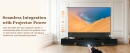 Shore ROLA TV 120" +++ sofort lieferbar+++ motorisiertes TV Möbel für UST-Projektoren Wood Grain fertig montiert | Neu