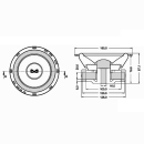AMPIRE BOLD6 DVC-Subwoofer, 16,5cm/6,5, 4+4 Ohm 250 Watt | Auspackware, wie neu