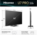 HISENSE 55U7Q PRO 139 cm, 55 Zoll 4K Ultra HD ULED Smart TV