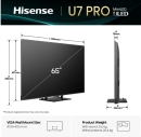 HISENSE 65U7Q PRO 164 cm, 65 Zoll 4K Ultra HD ULED Smart TV