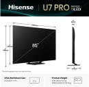 HISENSE 85U7Q PRO 216 cm, 85 Zoll 4K Ultra HD ULED Smart TV