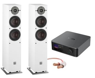 Bundle Wiim AMP Ultra + Dali Oberon 5 + Avinity-Lskabel Set | UVP 1497 € Grau|Weiß