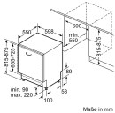 Siemens Geschirrspüler Set iQ300 SN63EX2VBE mit Besteckschublade Vollintegriert (SN63EX27BE + SZ36DX02)