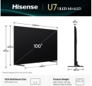 HISENSE 100U7Q 253 cm, 100 Zoll 4K Ultra HD ULED MiniLED Smart TV