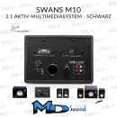 SWAN M10 2.1 Aktiv Multimediasystem - schwarz Set | Gut, leichte gebrauchsspuren