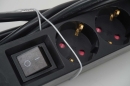 TRONIC Steckdosenleiste 3-fach Schwarz mit Schalter 1,4 m...