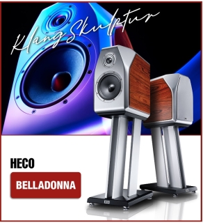 HECO Belladonna Silber-Cherry Audiophiler Highend Lautsprecher Paar | Aussteller, sehr gut
