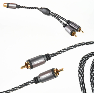 Avinity Subwooferkabel mit Y-Cinch-Adapter, vergoldet | verschiedene Längen