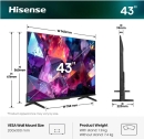 HISENSE 43Q7S 108 cm, 43 Zoll 4K Ultra HD Hi-QLED Smart TV