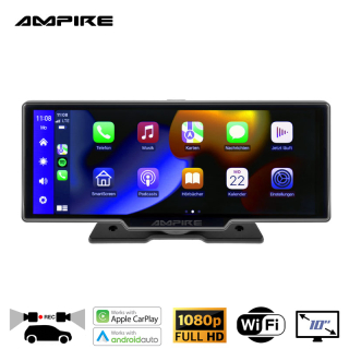 AMPIRE CPM100 Smartphone-Monitor 25.4cm (10) mit AHD Dual-Dashcam und RFK-Funktion | Auspackware,wie neu