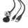 AMPIRE RETROSOUND USB-Einbaubuchse mit 3.5mm Klinke, Chrom