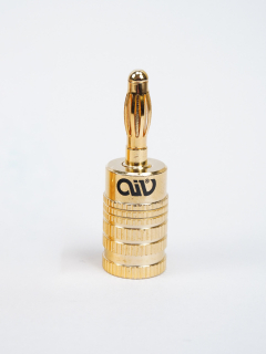 AIV Bananenstecker bis 6 mm² vergoldet | Schwarz, Stück