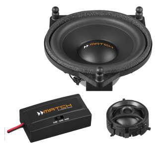 MATCH UP C42MB-FRT Upgrade 2-Wege Komponentensystem für Mercedes-Fahrzeuge, Schwarz | Neu