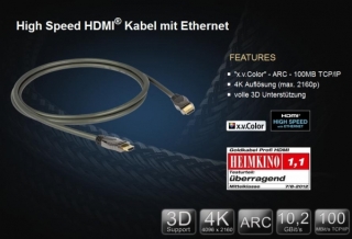 Goldkabel Profi-Serie High Speed HDMI Kabel mit Ethernet 0250 | 2,5 m