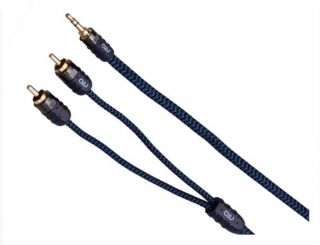 AIV Blue Snake hochwertiges 3,5 mm Klinke auf 2 x Cinch, AIV 960200, Länge 0,75 m, UVP 18 €