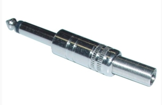 AIV 6,30 mm Klinkenstecker Metall Mono 2-polig mit Knickschutz, 20 Stück