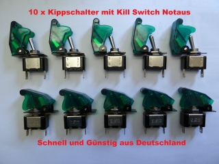 AIV Schalter Killswitch 10 Stück Notaus Auto Boot Auto Neu Grün