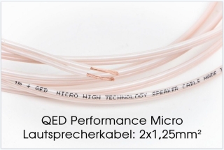 QED Performance Micro NEU High End Lausprecherkabel 2 x 1,25 mm² | Preis pro Meter