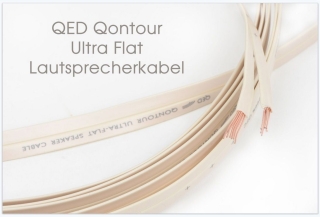 QED Qontour Ultra Flat - High End Lautsprecherkabel 2 x 1,13 mm², Meterware
