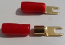 500 x AIV Gabel Kabelschuh rot vergoldet 10mm² M4 zum Großhandelspreis!! 60324