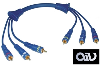 AIV DEEP BLUE C NEU Audio  Video 3 x Cinch Verbindungskabel - 10,00 m 