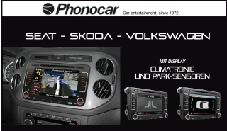 Phonocar VM080C NEU DVD Receiver Navigation 7 Zoll LED Touchpanel VW Skoda SEAT UVP: 899.- €