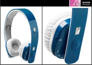Vieta VHP-WJ500BL Blau - Funkkopfhörer mit Mini-Transmitter