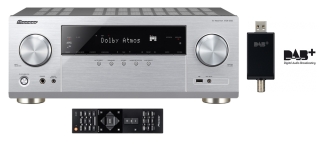 Pioneer VSX-932 DAB Silber NEU 7.1-Kanal AV-Receiverincl. DAB Dolby Atmos