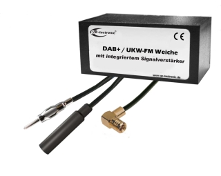 ge-tectronic 2002-20 (Clarion ZCP233) DAB / DAB+ / FM / UKW Splitter mit Verstärker DIN Anschluss UVP 60 € | Neu