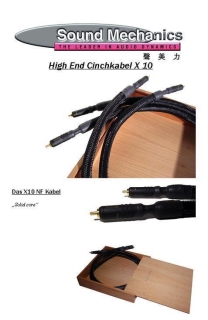 Sound Mechanics X10 1m RCA Interconnect  High-End Cinch-Kabel Stereo NEU Paar UVP war 549.-€