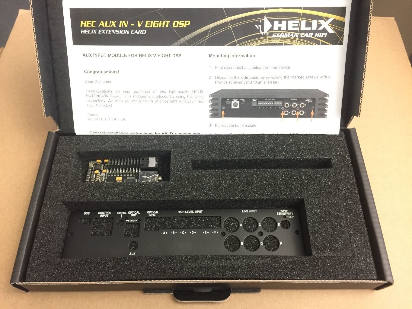 Helix HEC AUX IN - 3,5 mm AUX INPUT MODUL für V Eight DSP, 69,00