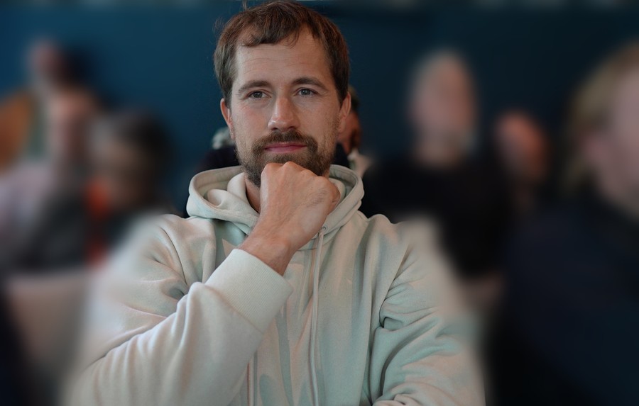 David beim Hörtest des 343 in Glasgow.